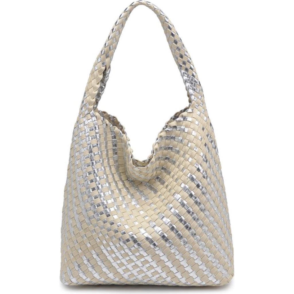 Moda Luxe Ellery Hobo In Silver Ivory