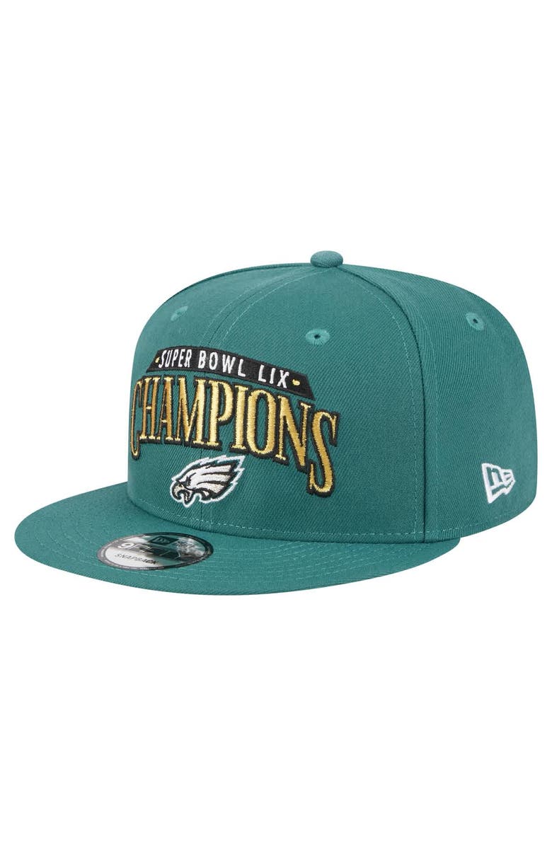 New Era Men's New Era Midnight Green Philadelphia Eagles Super Bowl LIX Champions 9FIFTY Snapback Hat, Main, color, Green