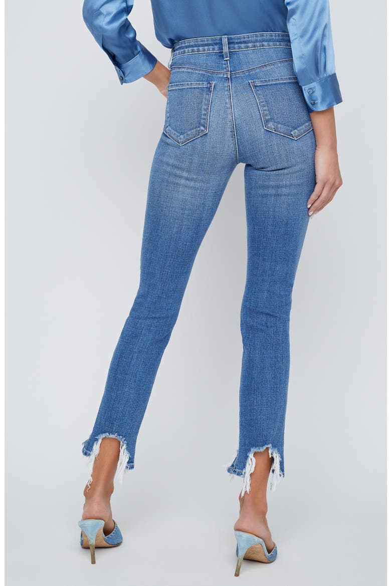 High Line Destroyed Skinny Jeans, Alternate, color, HUXLEY DES