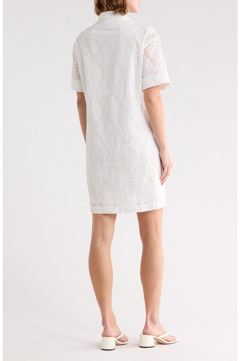Inya Eyelet Polo Dress, Alternate, color, WHITE