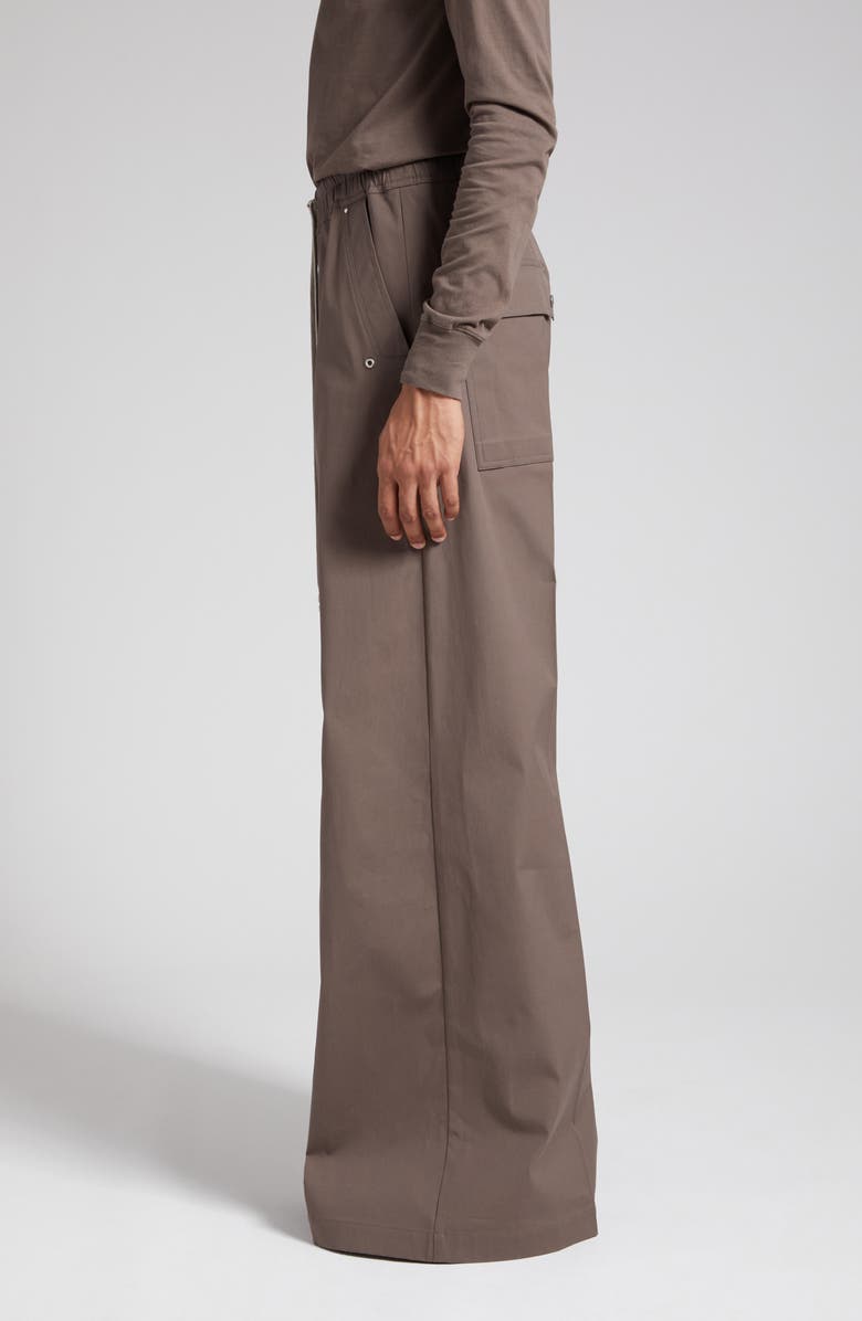 Rick Owens Bela Stretch Cotton Poplin Wide Leg Pants, Alternate, color, 