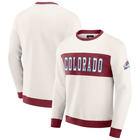 Men
s Darius Rucker Collection by Fanatics  Cream Colorado Avalanche Colorblock Pullover Sweatshirt