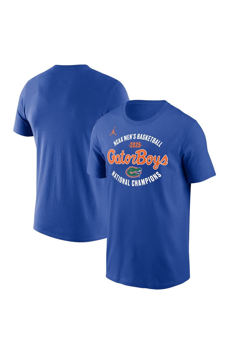 Jordan Brand Men's Jordan Brand Royal Florida Gators 2025 NCAA Men's Basketball National Champions GatorBoys Performance T-Shirt, Main, color, 