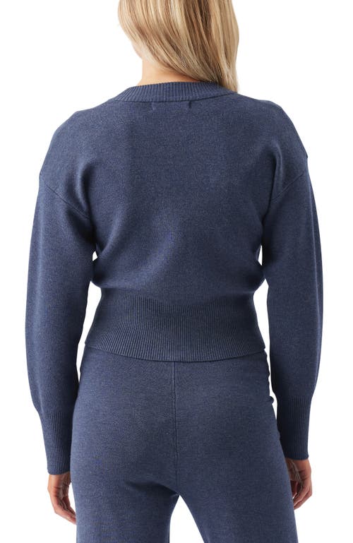 Ripe Maternity Delta Zip Through Knit Sweater In Blue