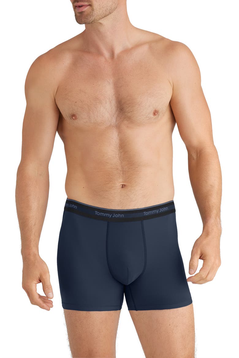 3-Pack Comfort Micro 4-Inch Boxer Briefs, Alternate, color, BLACK, TURBULENCE, DRESS BLUES