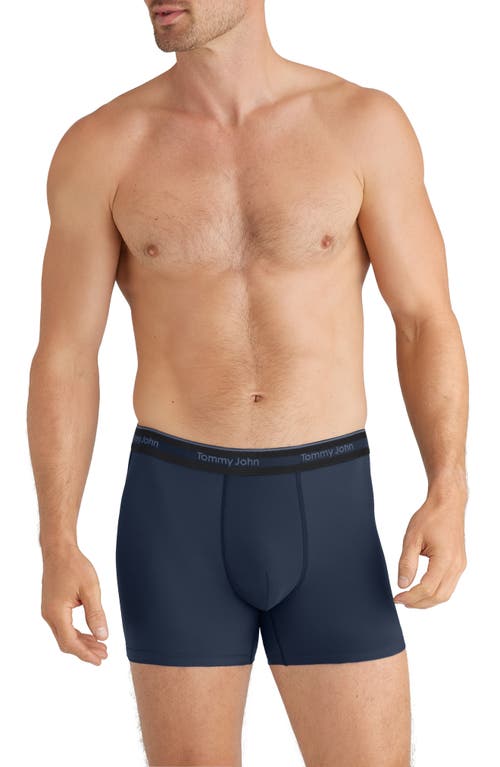 Tommy John 3-pack Comfort Micro 4-inch Boxer Briefs In Blue