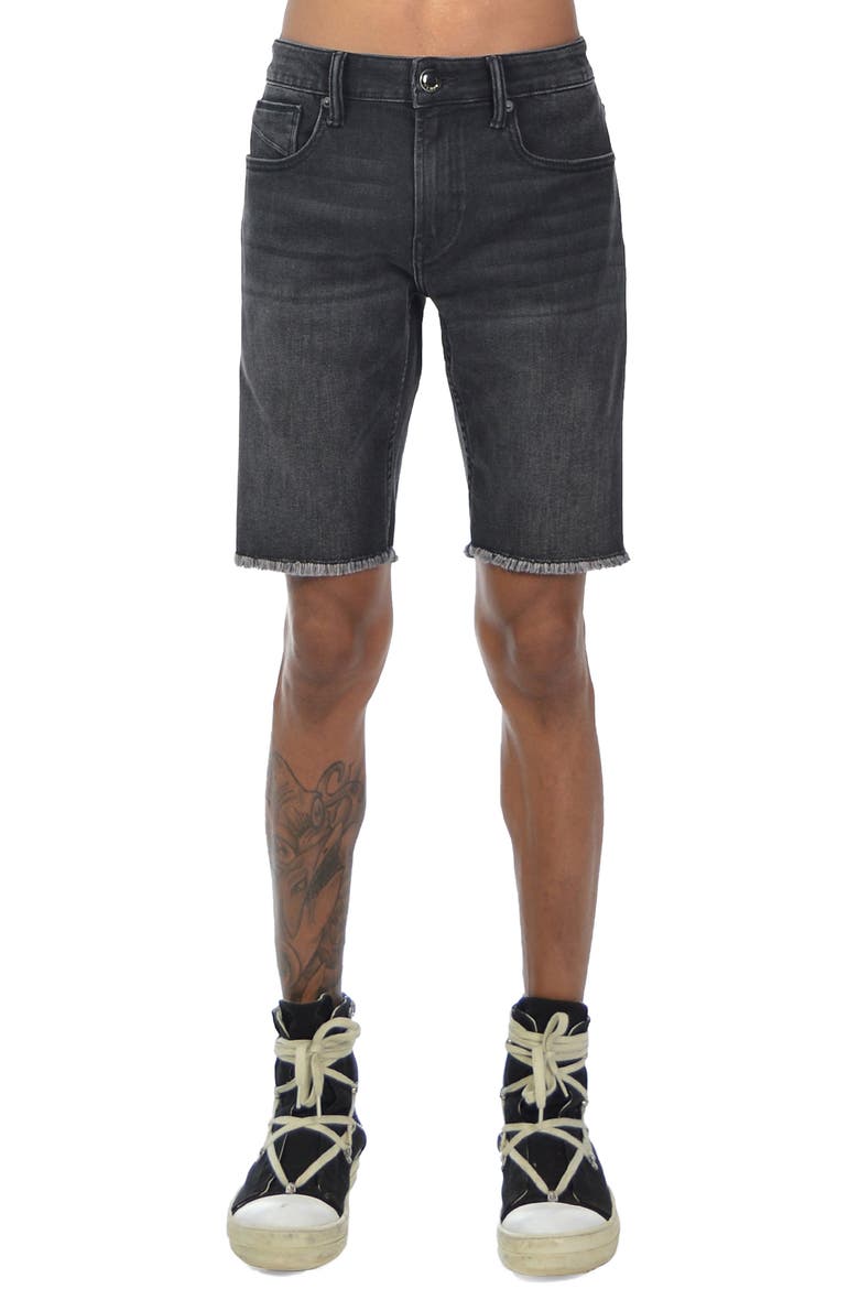 Mero Rocker Slim Stretch Shorts, Main, color, BLACK