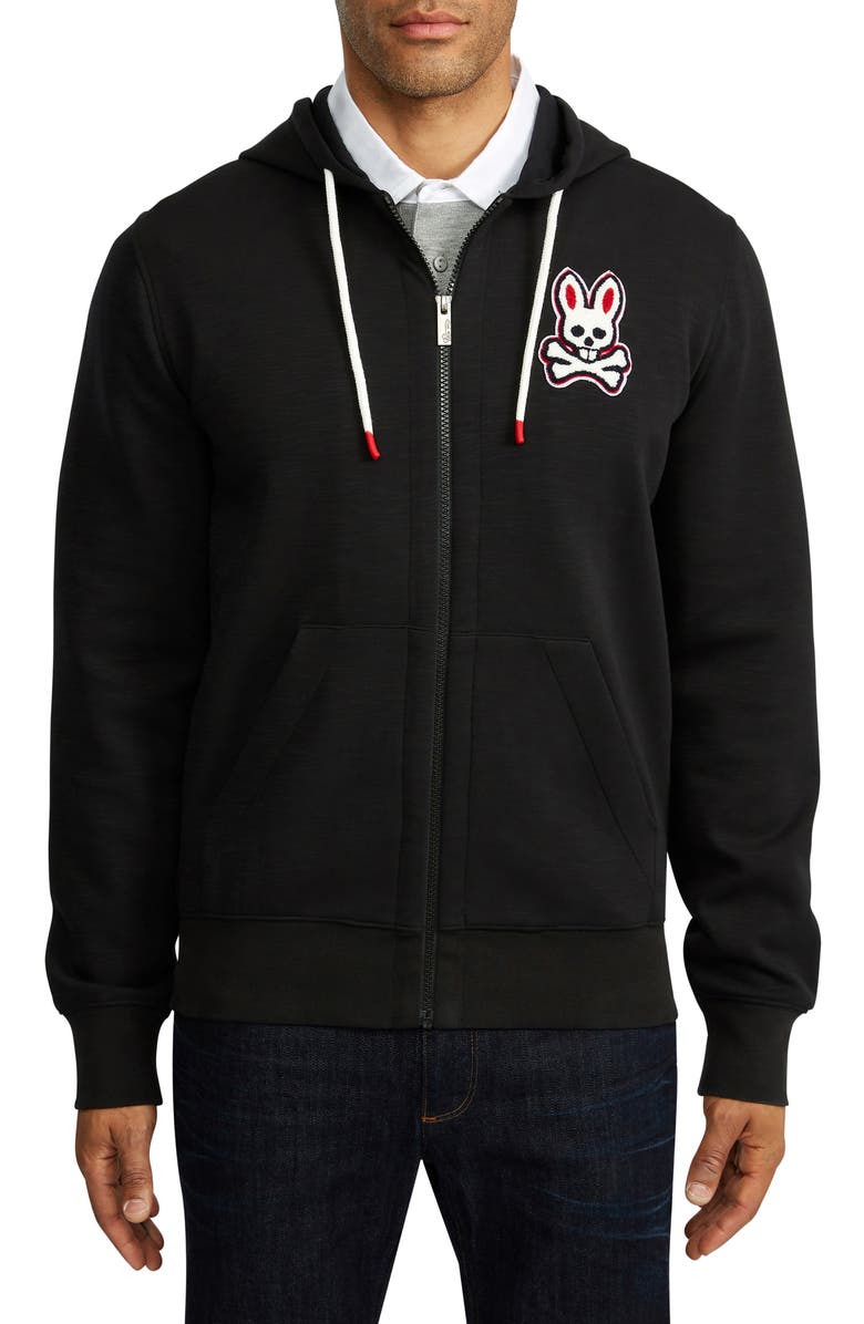 Psycho Bunny Keppel Zip Hoodie, Main, color, 