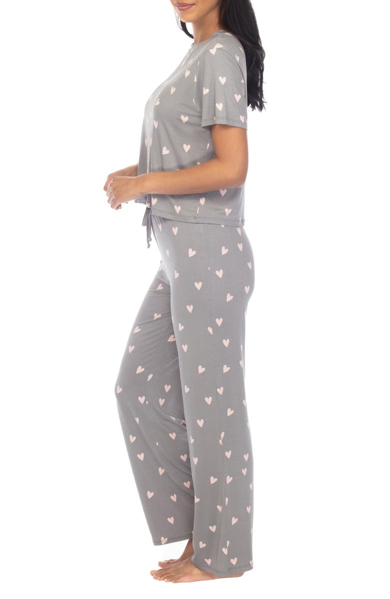 Honeydew All American Pajamas, Alternate, color, Shadow Hearts