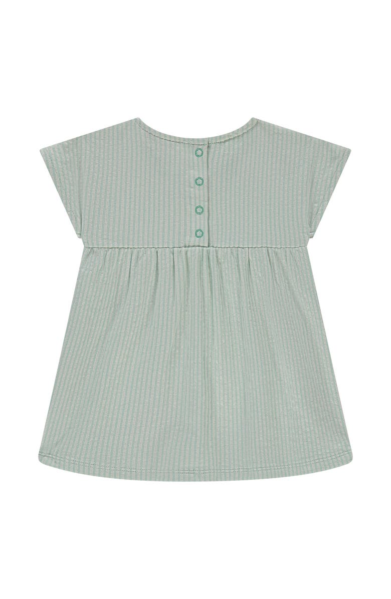 BABYFACE Short Sleeve Striped Dress, Alternate, color, Seafoam
