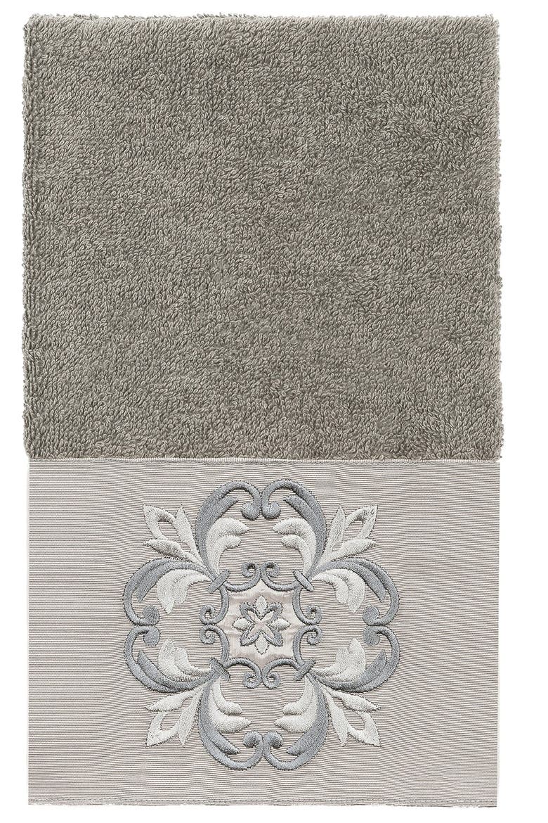 Alyssa 3-Piece Embellished Towel - Dark Gray, Alternate, color, DARK GRAY