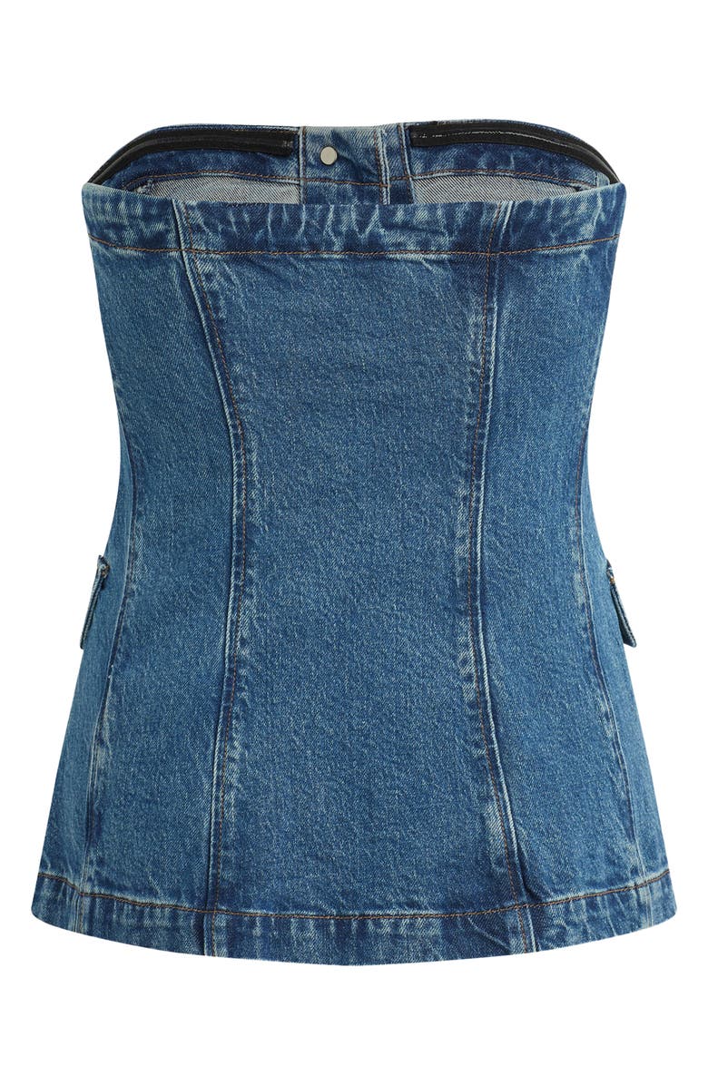 Favorite Daughter The Phoebe Strapless Denim Bustier Top, Alternate, color, Reston