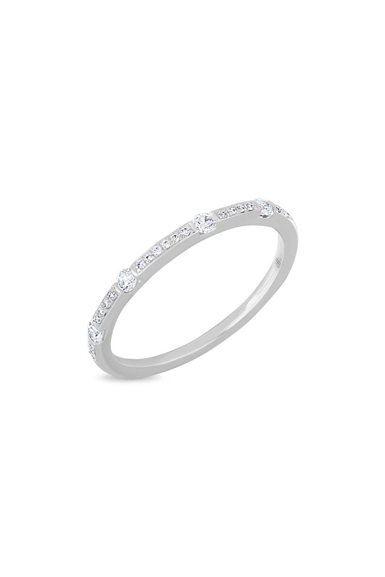 Geo Diamond Stackable Ring, Main, color, 18KW WHITE GOLD
