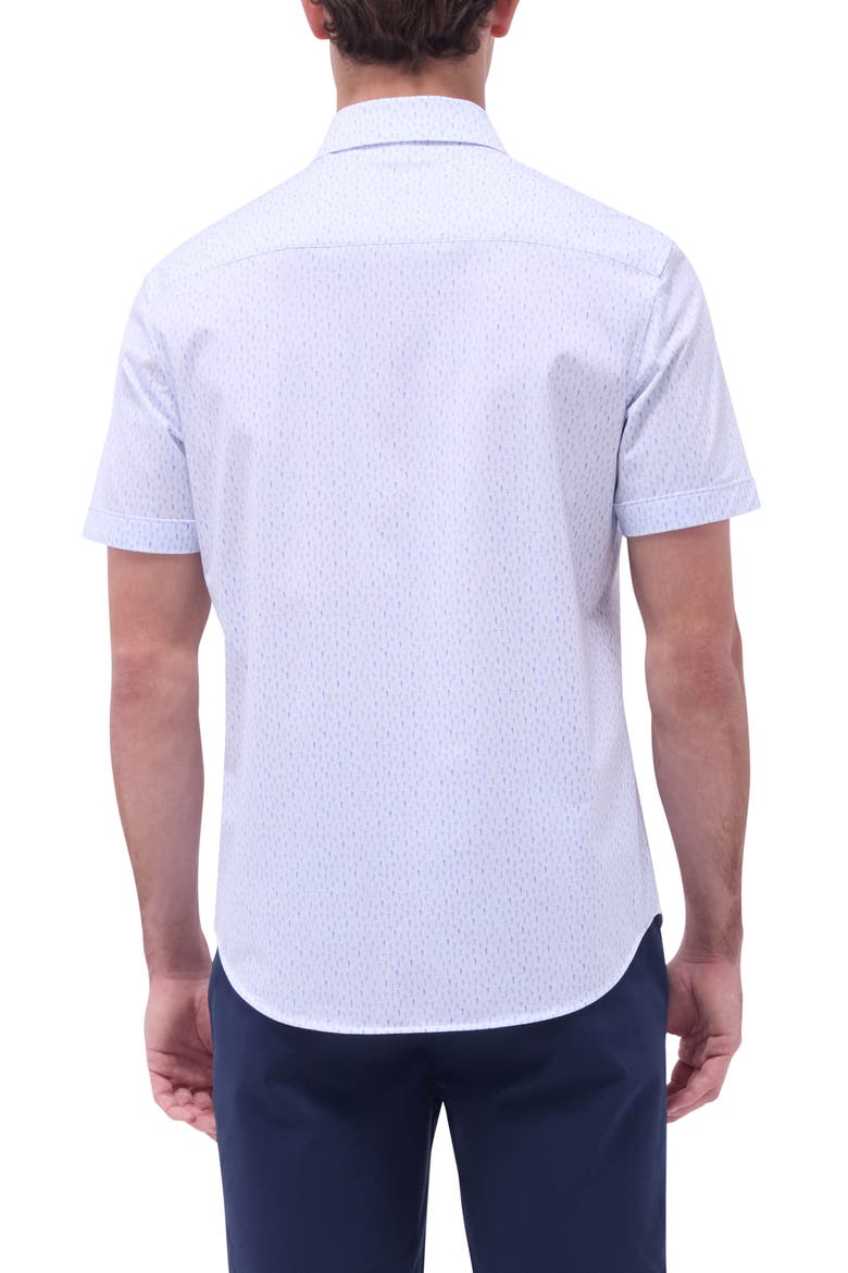 Miles OoohCotton® Cactus Print Short Sleeve Button-Up Shirt, Alternate, color, WHITE