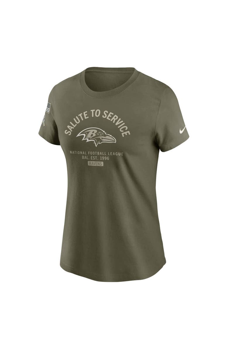 Nike Women's Nike Olive Baltimore Ravens 2025 Salute to Service Sideline T-Shirt, Alternate, color, Olive