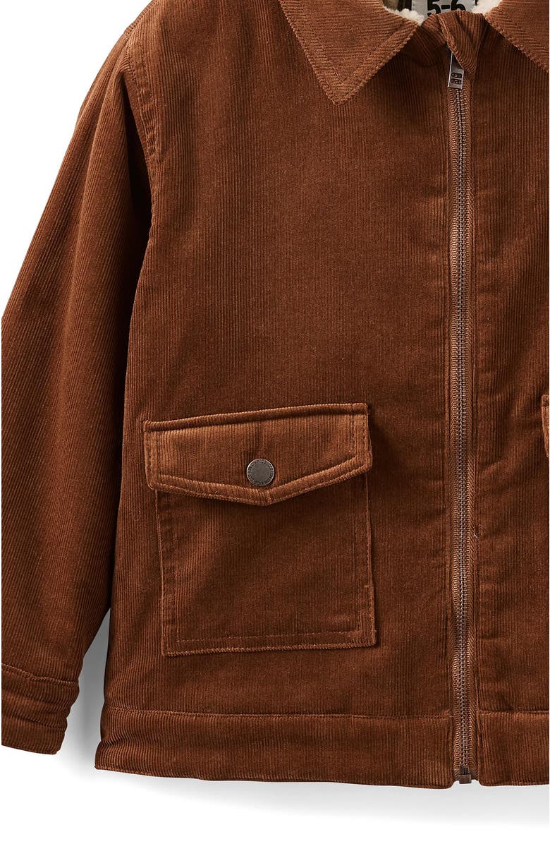 Cotton On Kids Kid's Cody Cord Zip Through Jacket, Alternate, color, Chestnut