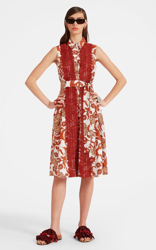 La Doublej Tootsie Dress With Lacey Ribbons Reef White In Reef White