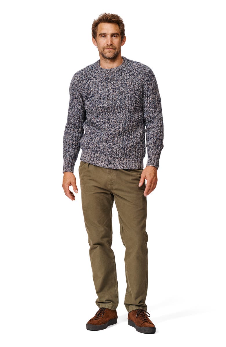 Aubin Gunby Rib Crew Neck Sweater, Alternate, color, Blue Twist