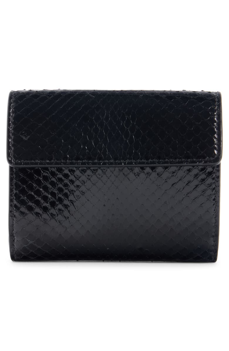 Chloé Leather Envelope Trifold Wallet, Alternate, color, Black