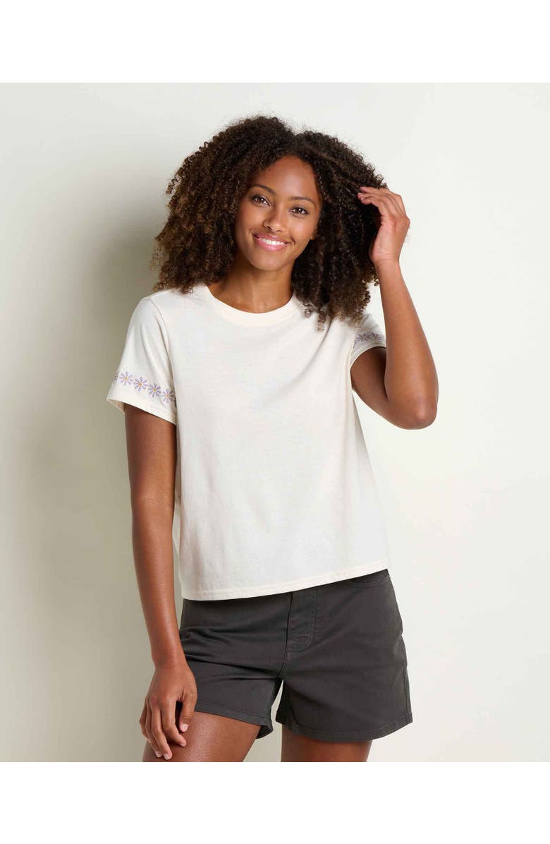 Toad & Co Women's Re-Form Crew Embroidered, Main, color, Salt Embroidery