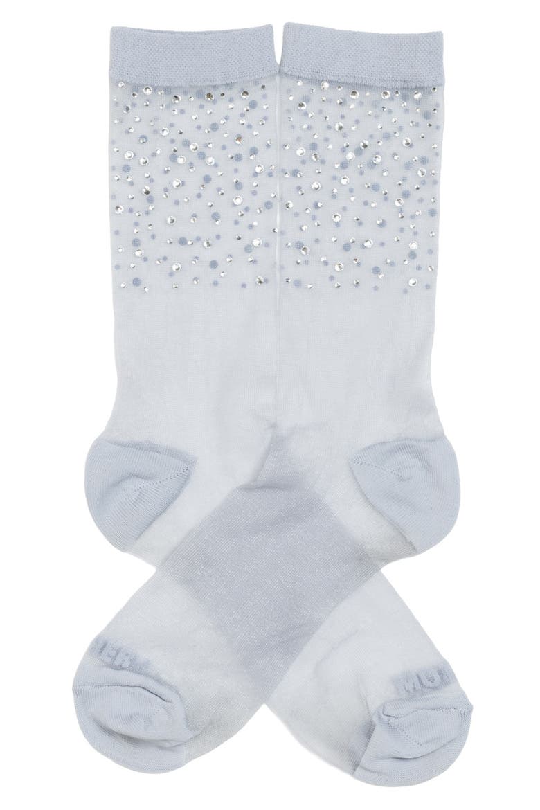 The Half-Step Crystal Embellished Crew Socks, Alternate, color, SPARKS