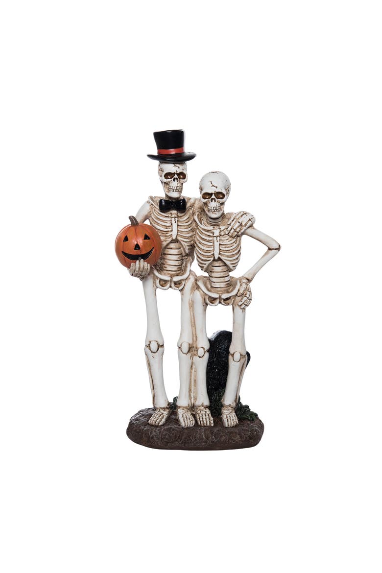 Skeleton Couple Figurine, Main, color, Beige