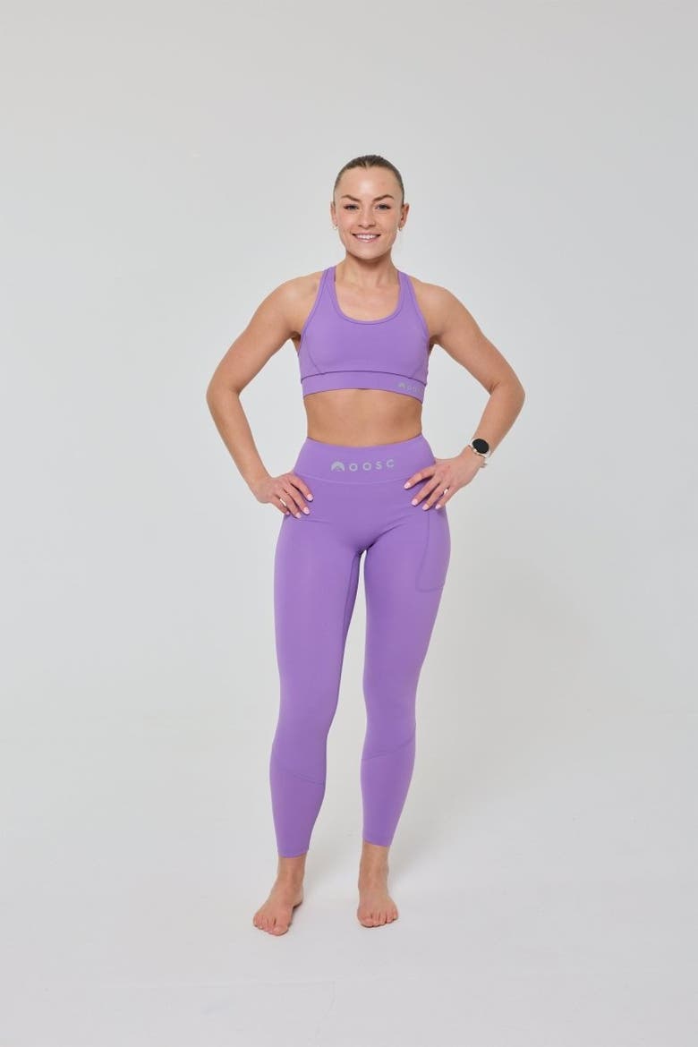 Infinite High Waisted Leggings - Purple, Alternate, color, Purple