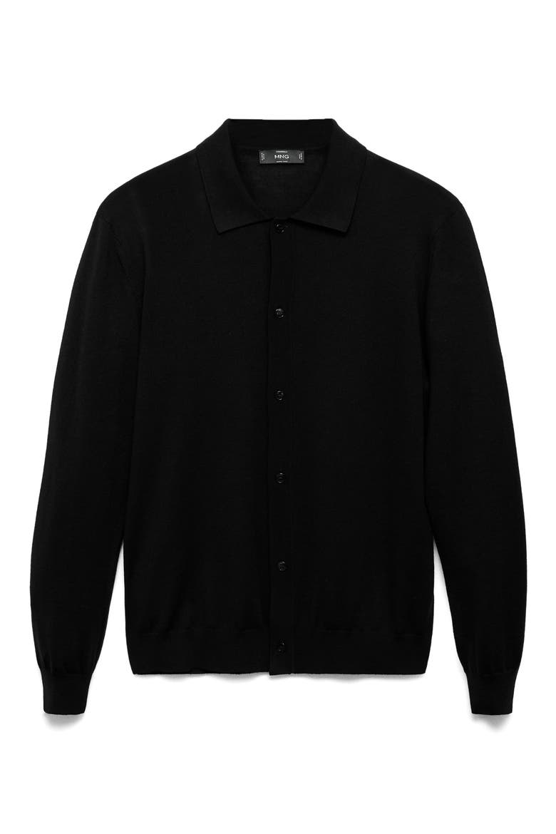 Wool Cardigan, Alternate, color, BLACK