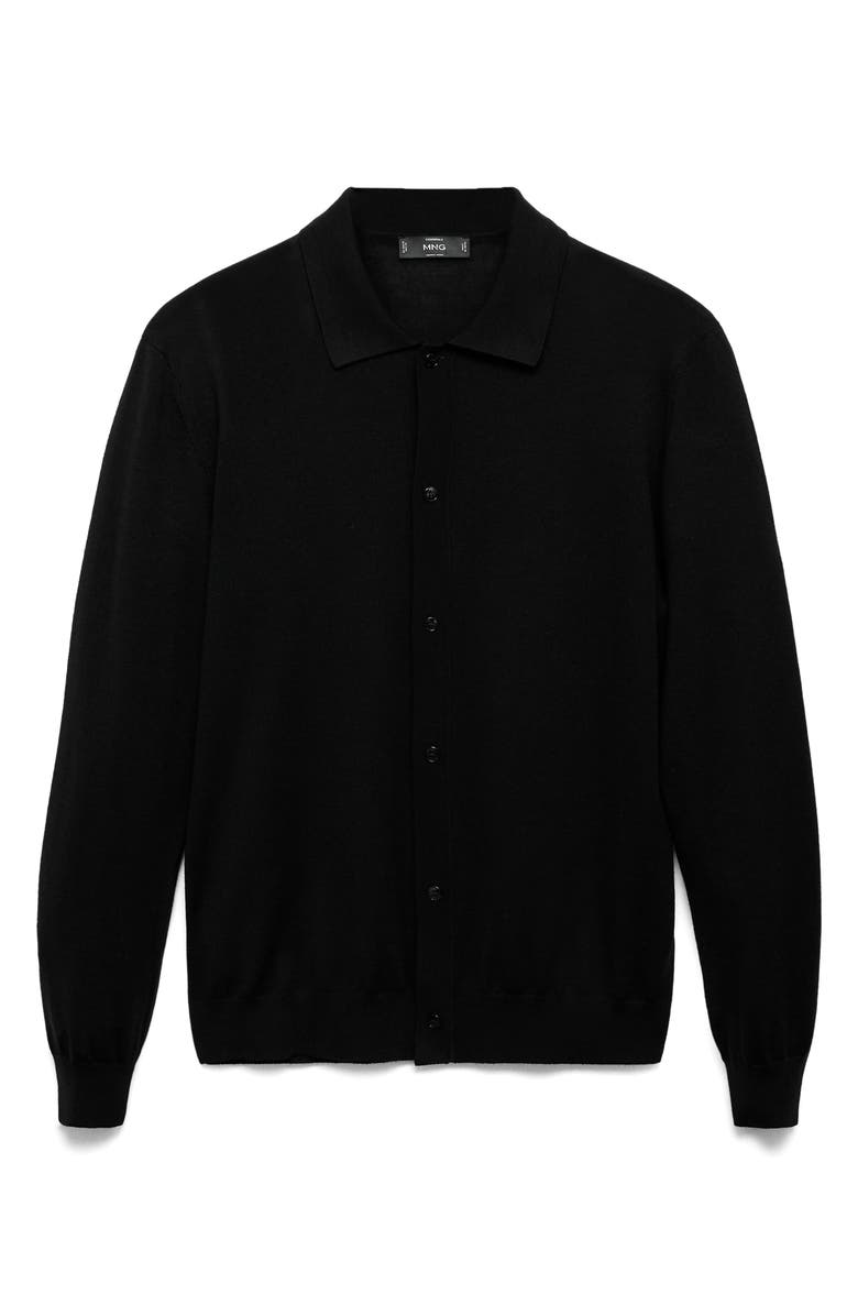 MANGO Wool Cardigan, Alternate, color, Black