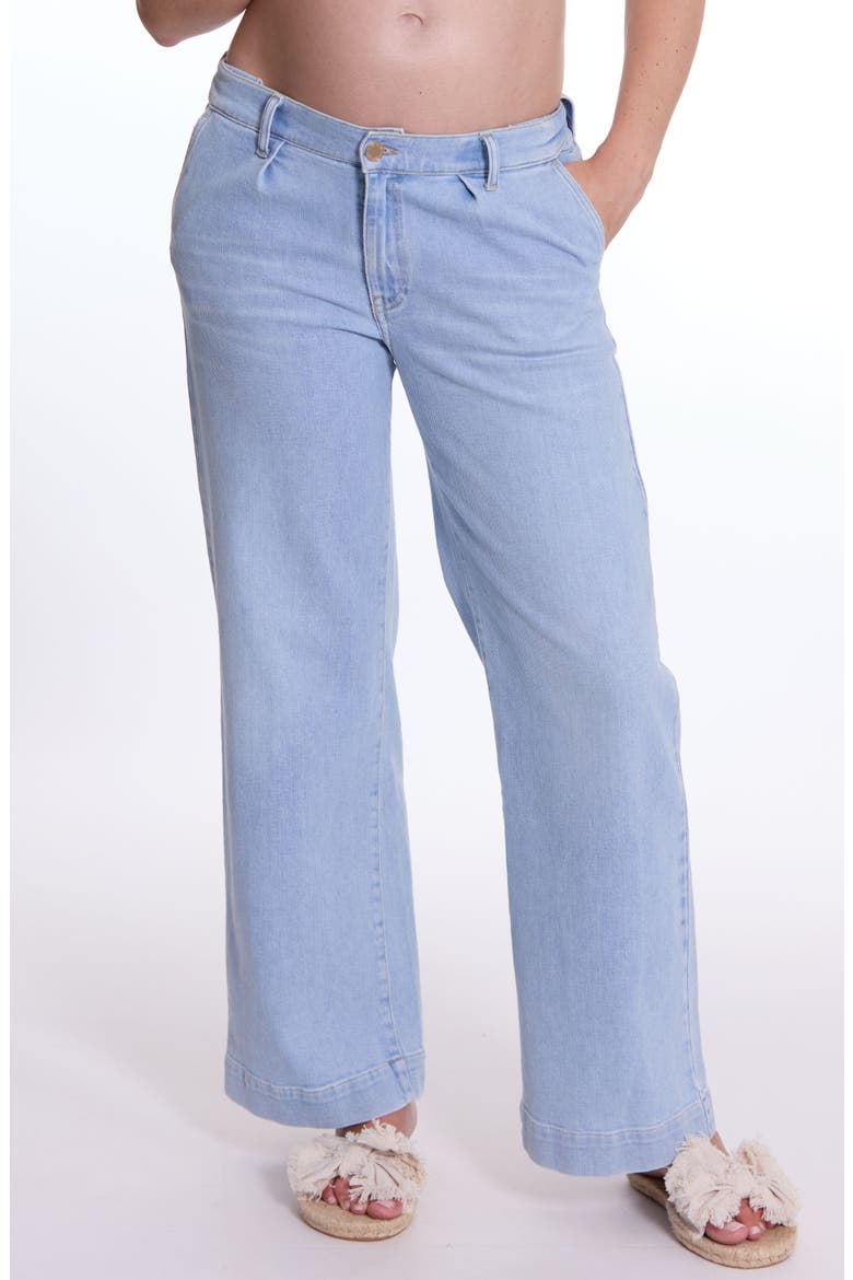 Kelly Wide Leg Maternity Jeans, Alternate, color, LIGHT BLUE