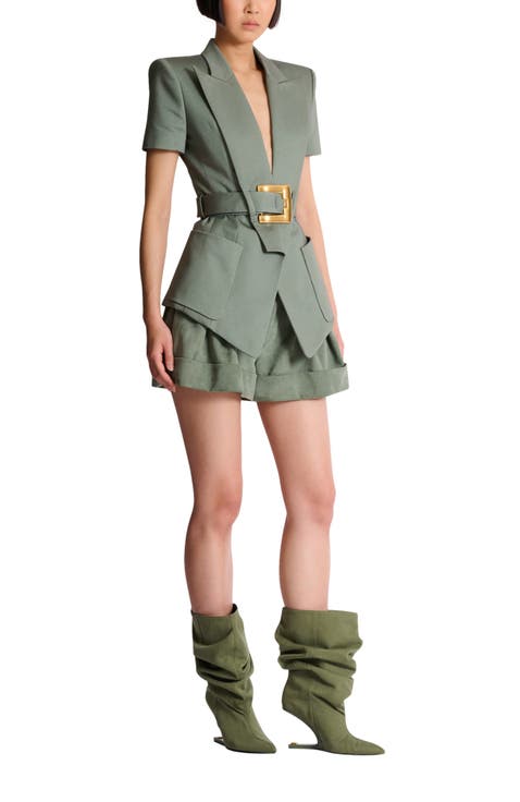 Belted gabardine Anthem jacket