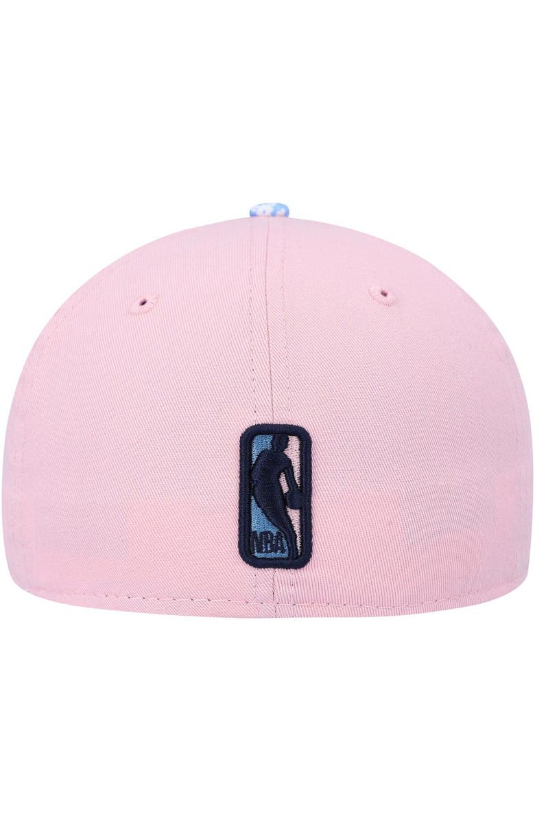 New Era Men's New Era Pink/Light Blue Boston Celtics Paisley Visor 59FIFTY Fitted Hat, Alternate, color,