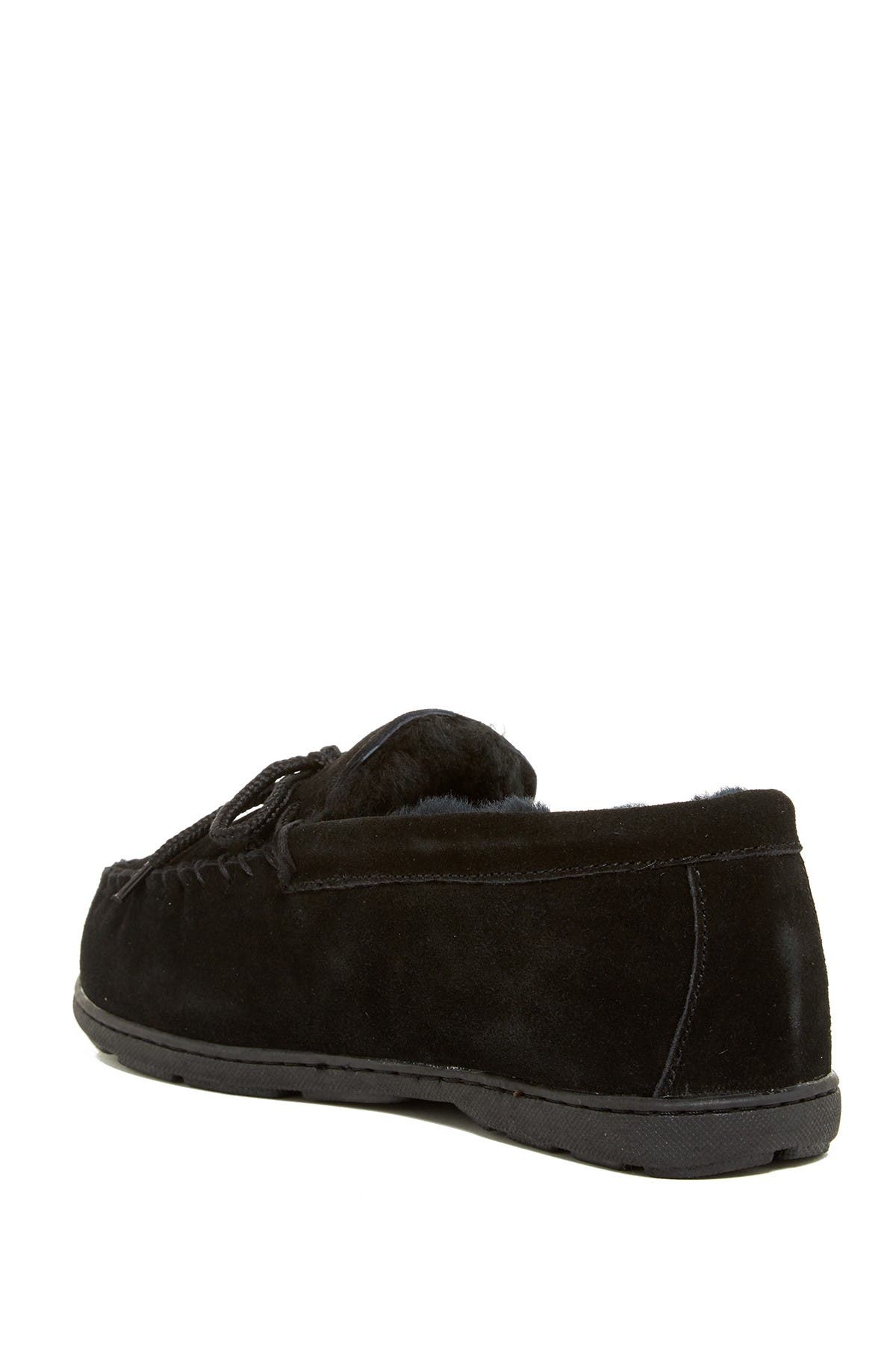 BEARPAW Mindy Genuine Sheepskin Fur Lined Slipper, Alternate, color, Black Ii