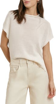 Favorite Daughter The Stevie Short Sleeve Linen Sweater
