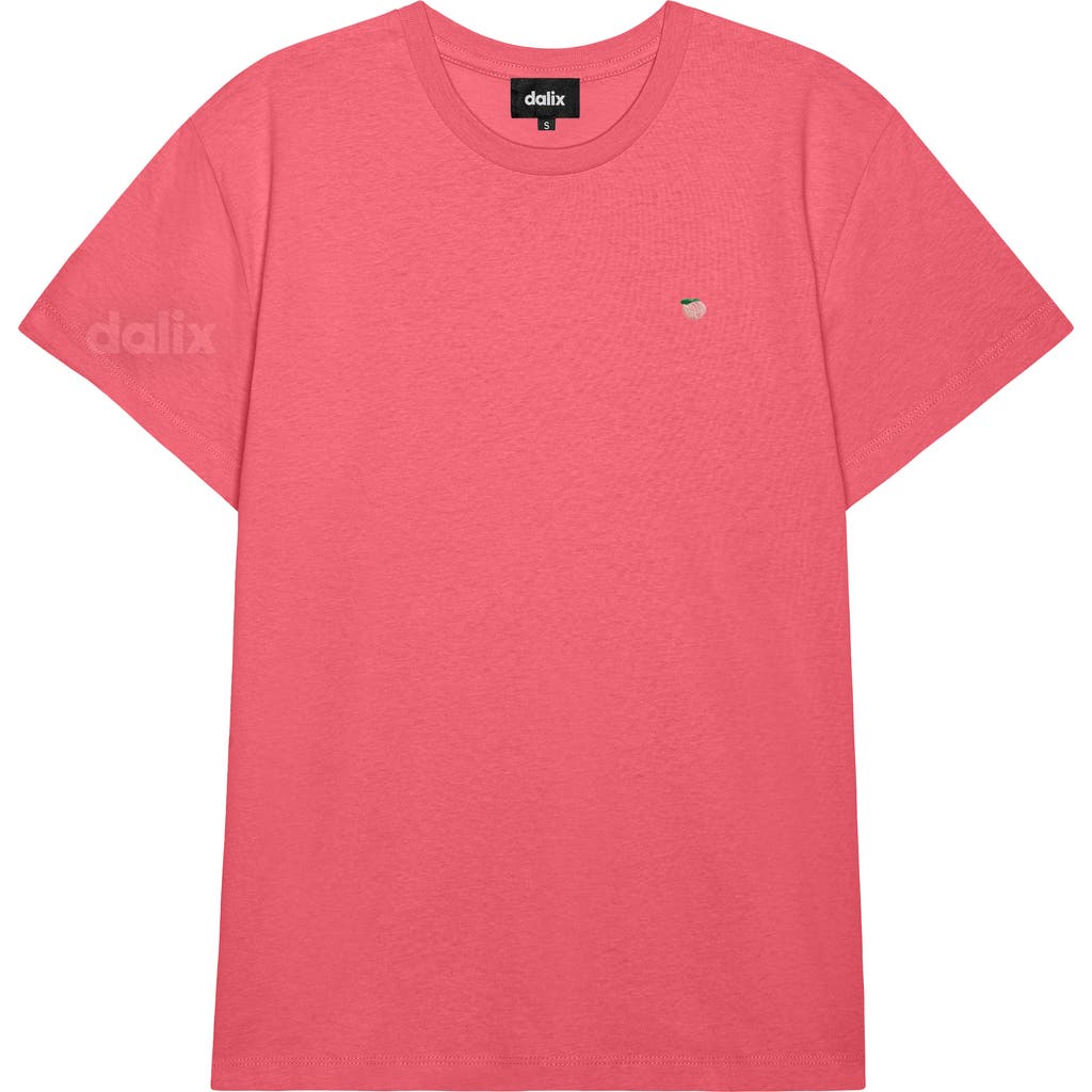 Dalix Womens Lil Peach Lightweight Everyday Tee In Red