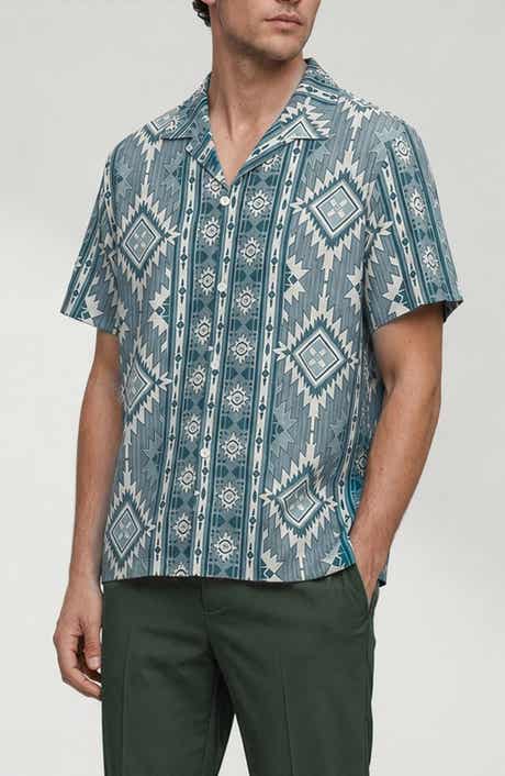 Percy Geo Print Camp Shirt