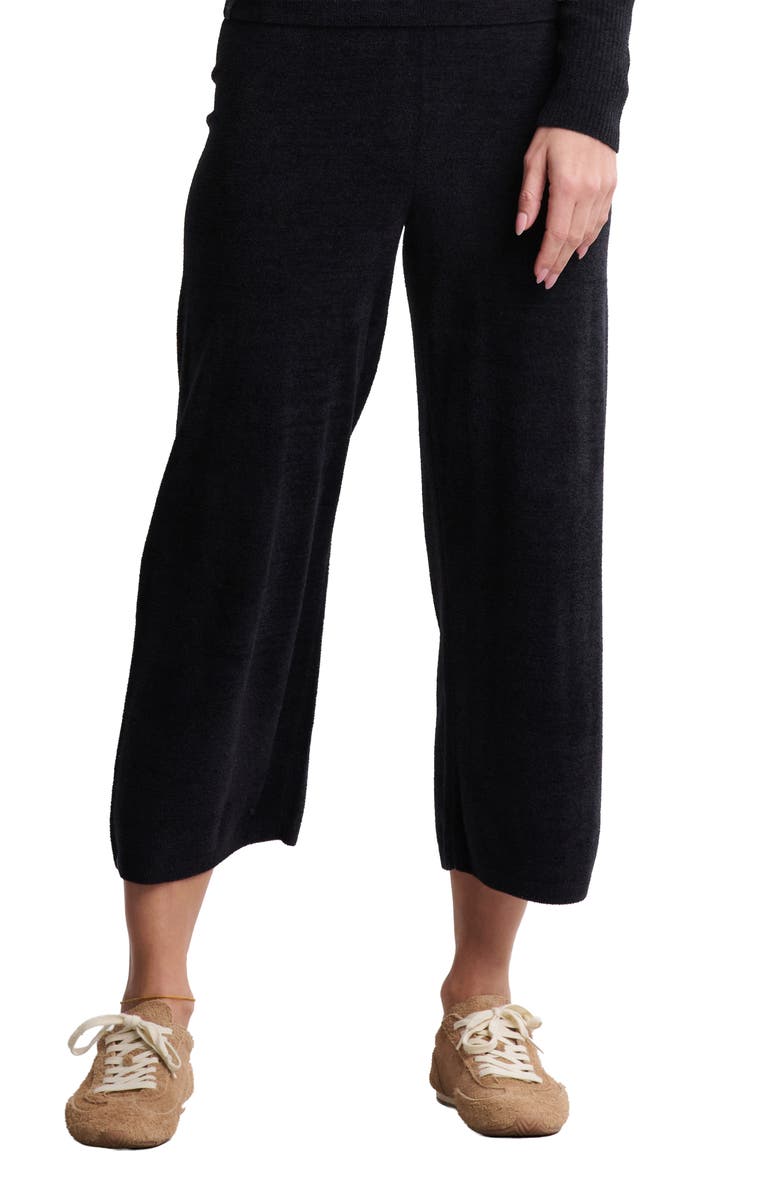 Barefoot Dreams<sup>®</sup> CozyChic<sup>®</sup> Ultra Lite<sup>®</sup> Crop Pajama Pants, Main, color, Black