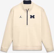 Jordan Brand Men's Jordan Brand Cream Michigan Wolverines Primetime Club Fleece Half-Zip Pullover