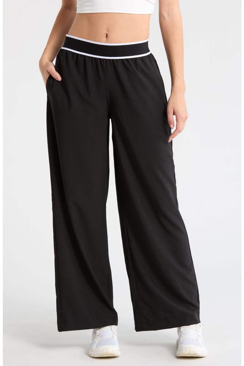 Warp X Wide Leg Pants, Main, color, BLACK/ WHITE