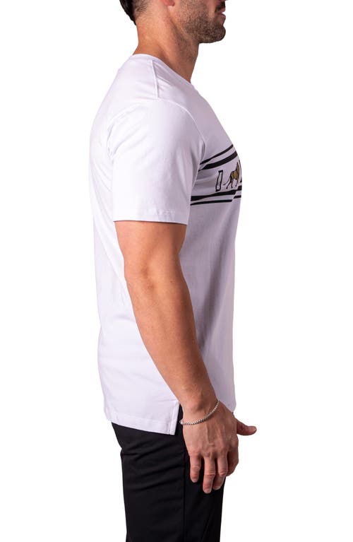 Maceoo I Am King Graphic T-shirt In White