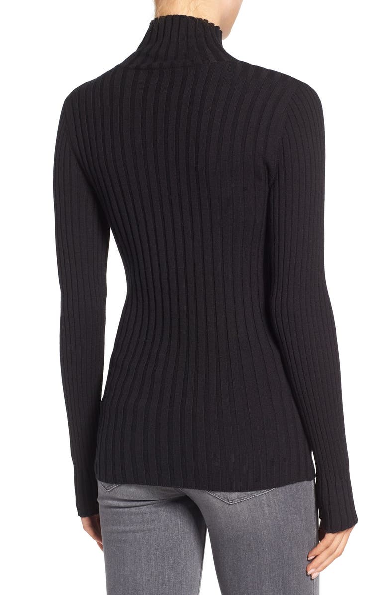 Halogen<sup>®</sup> Ribbed Long Sleeve Turtleneck Top, Alternate, color, 