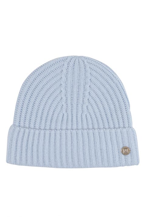 Cashmere Ribbed Knit Beanie