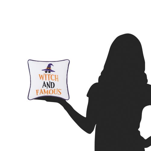 C & F Home C&f Home Witch And Famous Halloween Small/petite Accent Pillow, 10" X 10" In White