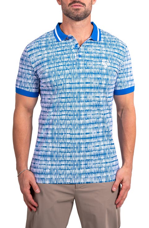 Ascension0035 Blue Stretch Nylon Polo