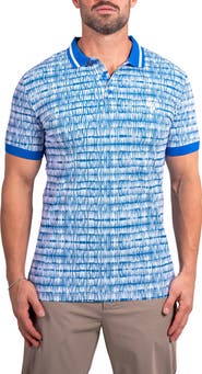 Maceoo Ascension0035 Blue Stretch Nylon Polo