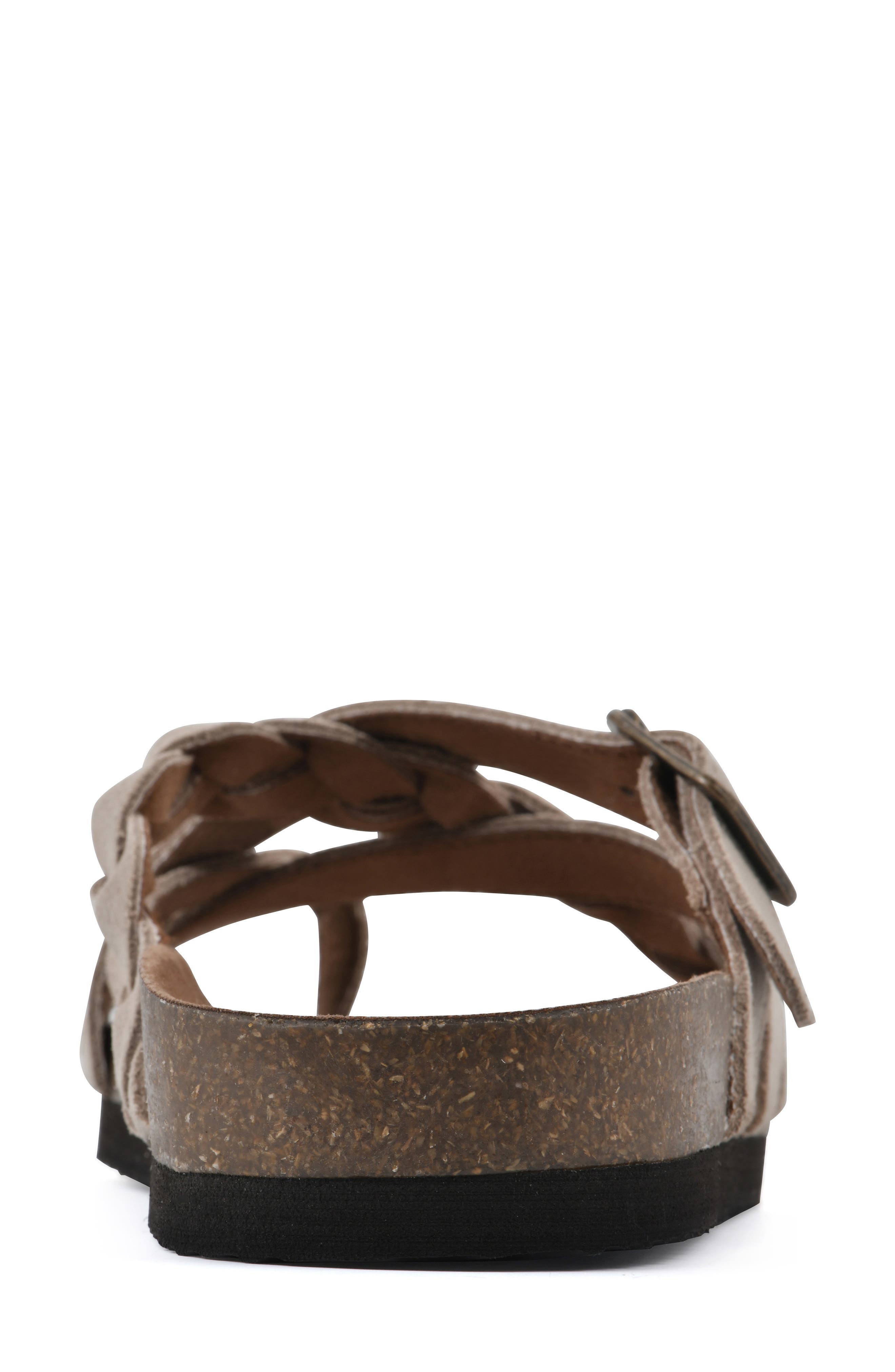 Harrington Leather Footbed Sandal, Alternate, color, SANDAL WOOD/ SUEDE