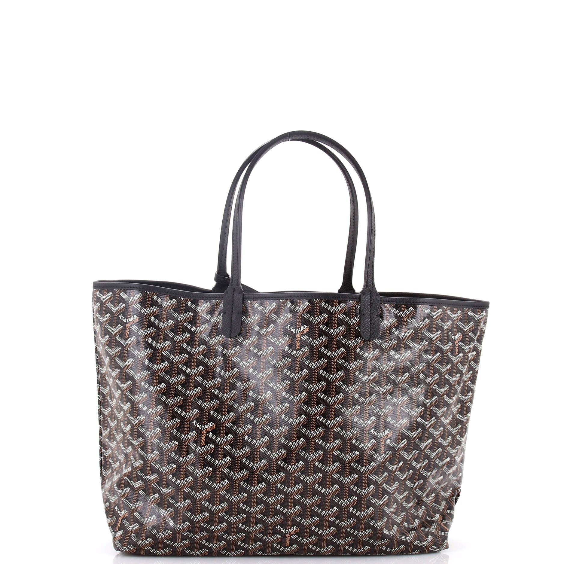 Pre-Owned Goyard Saint Louis Tote Coated Canvas PM, Main, color, Black