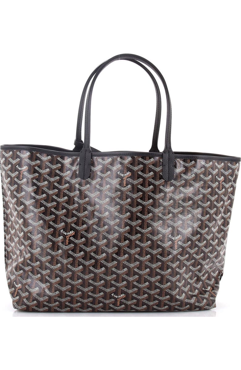 Pre-Owned Goyard Saint Louis Tote Coated Canvas PM, Main, color, Black