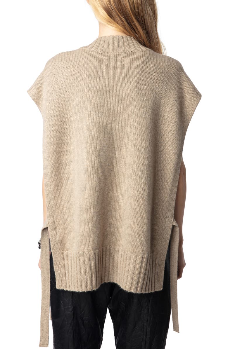 Zadig & Voltaire Maddy Cashmere Sweater Vest, Alternate, color, 