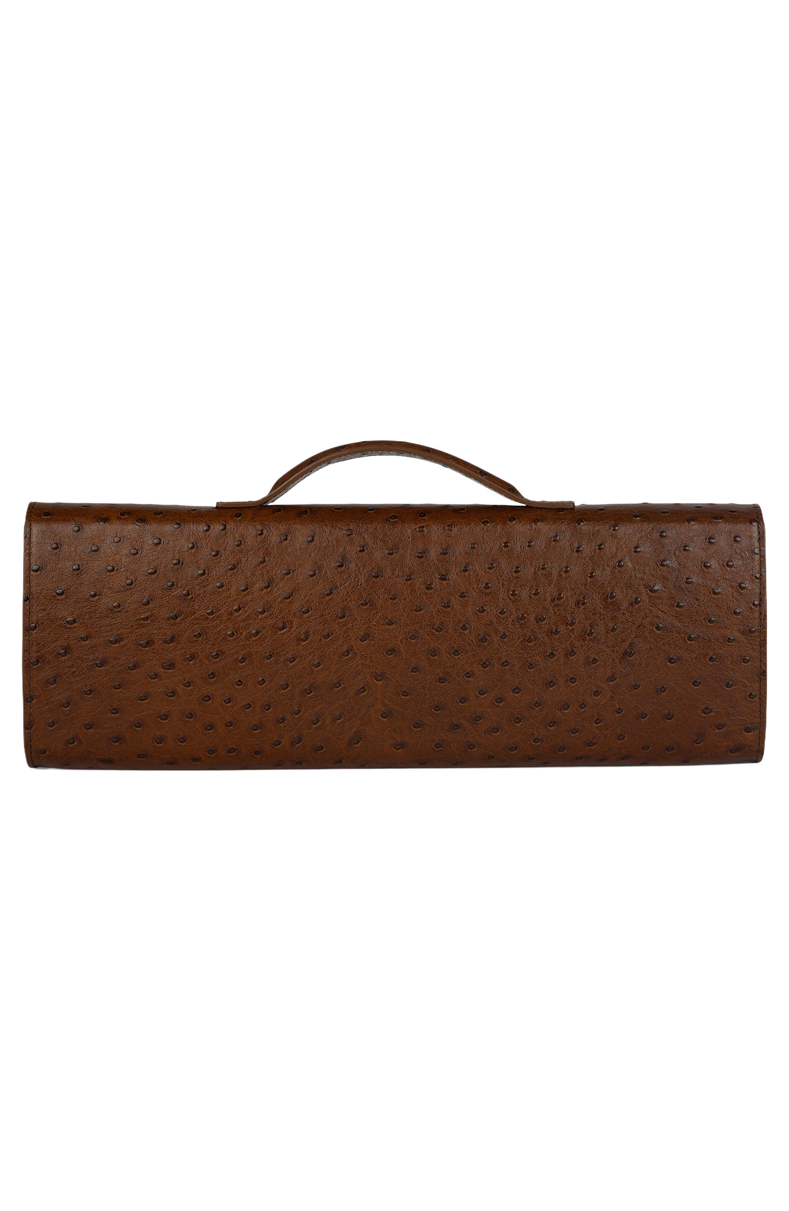 Lucudity Handbag, Alternate, color, BROWN OSTRICH
